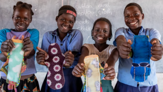 girls show homemade menstrual pads