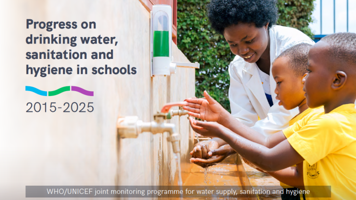 Cover showing school children washing hands