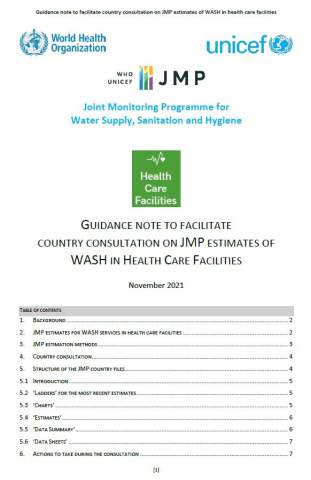 Country consultation WASH in health care facilities
