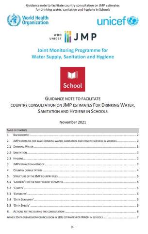 WASH in schools country consultation