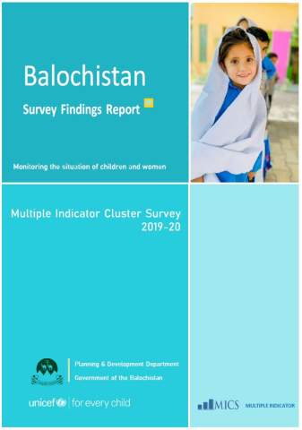 Cover of Pakistan (Balochistan) 2019-20 MICS report