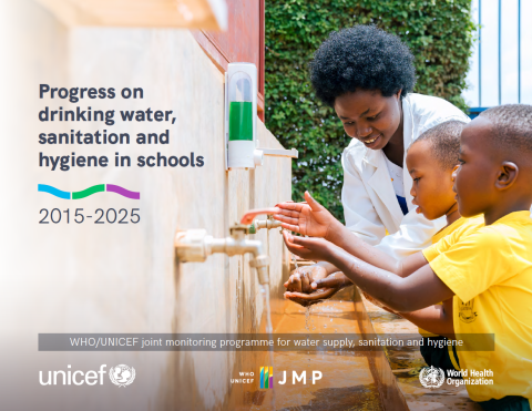 Cover showing school children washing hands