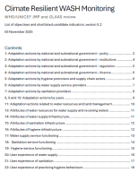Cover page for list of candidate indicators for monitoring climate resilient WASH