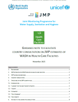 Cover page for 2025 country consultation on WASH in health care facilities