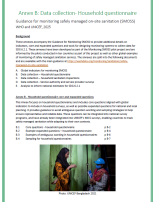 Cover page for SMOSS guidance annex b, showing a household survey taking place in Bangladesh